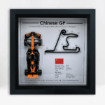 Oscar Piastri 2025 Chinese Grand Prix 3D Track Frame – McLaren Racing Collectible Wall Art, Shanghai International Circuit Showpiece