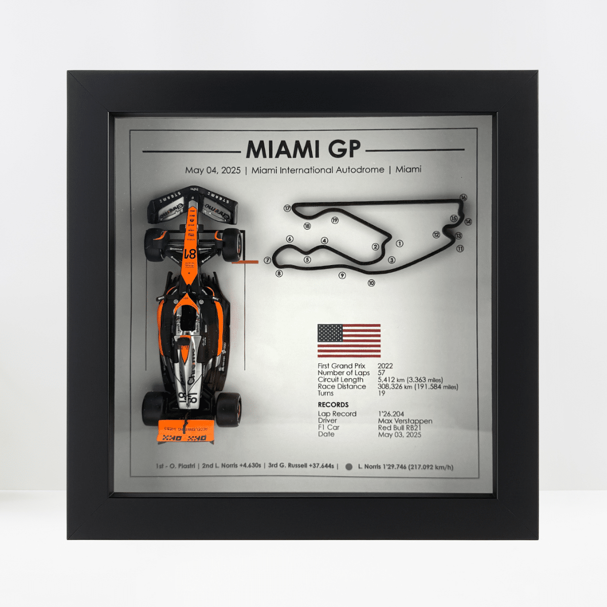 Oscar Piastri Victory - 2025 Miami Grand Prix - Formula 1 3D Showpiece