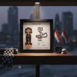 Oscar Piastri Victory – Dutch Grand Prix 2025 Shadowbox Display - Formula 1 Gift Idea - Zandvoort F1 Circuit