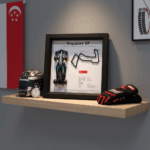 George Russell Singapore GP 2025 Mercedes Victory Shadowbox – Marina Bay Street Circuit F1 Track Layout